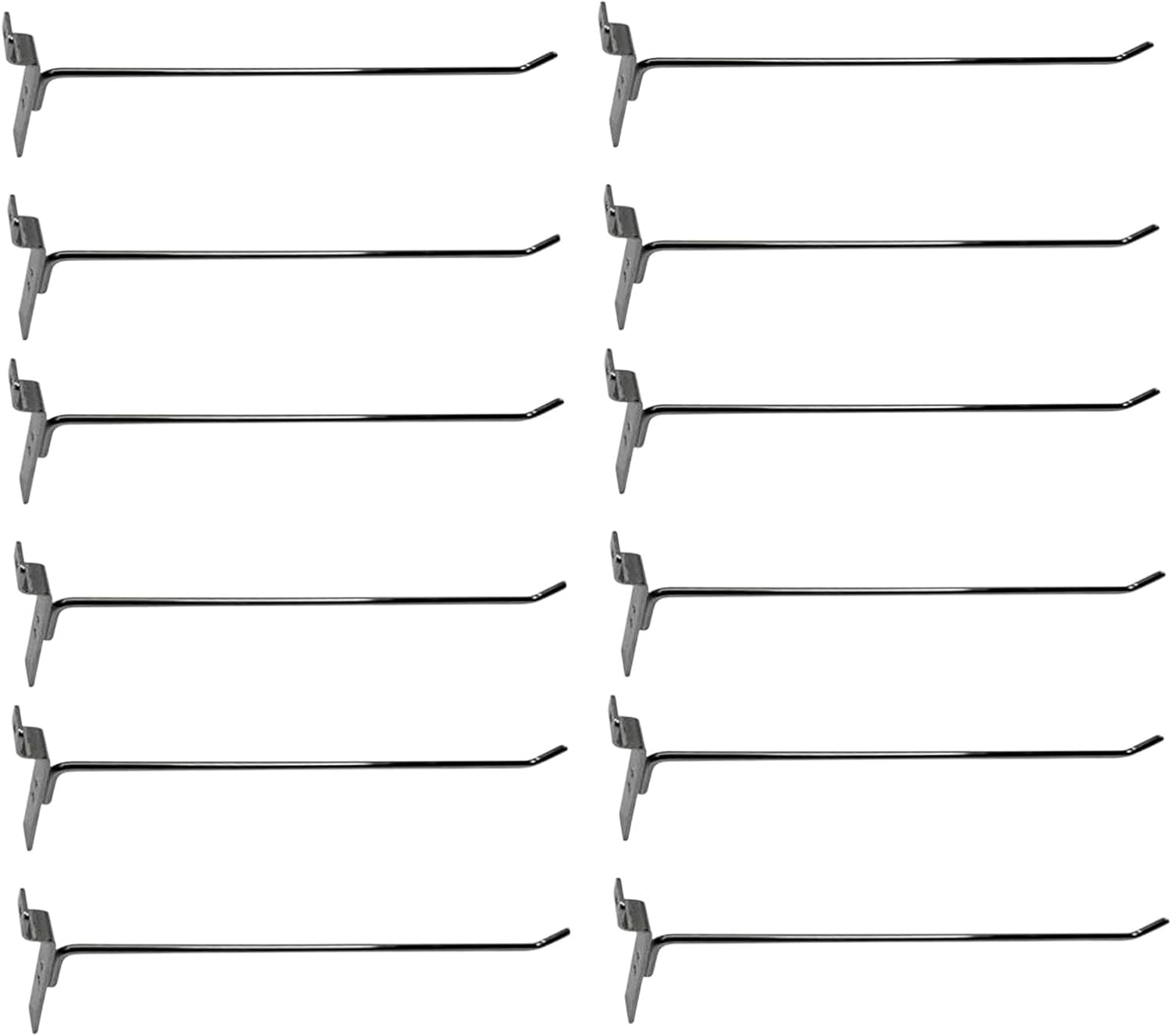 24 Pcs 10'' Chrorne Hook Hooks Retail Display Wire Metal Hanger