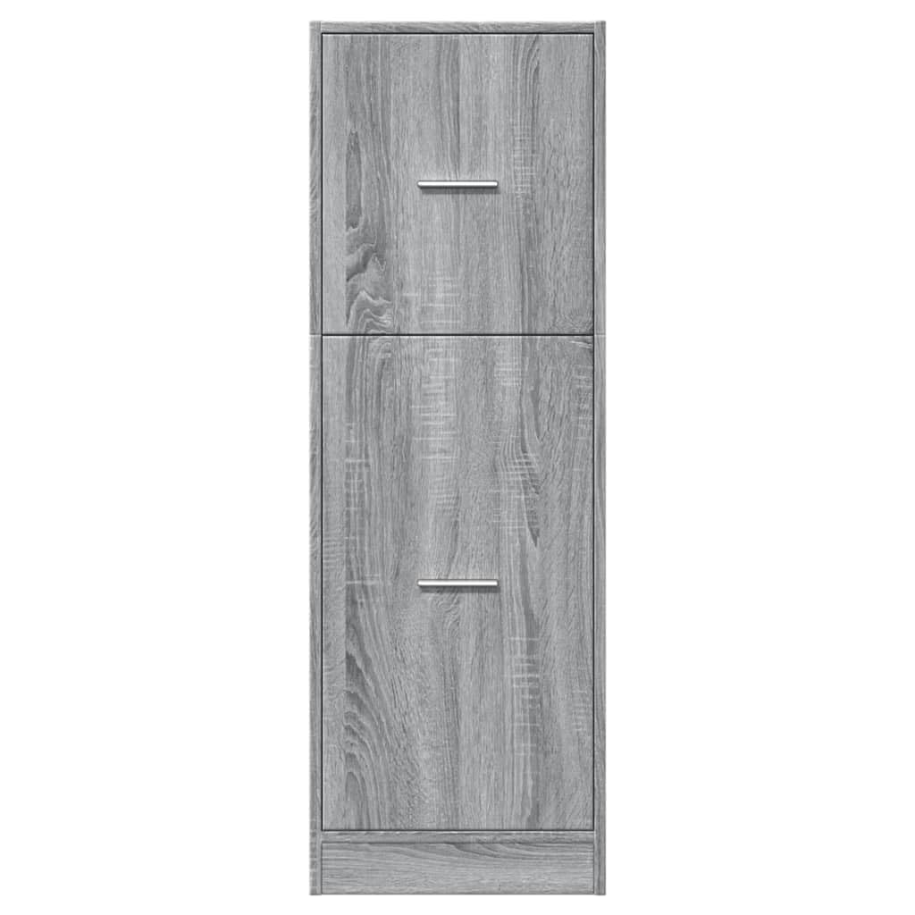 vidaXL Armoire apothicaire Sonoma Gris 40x41x118 cm Bois d'ingénierie, Coffre d'apothicaire, Meuble d'apothicaire, Coffre à tiroirs d'apothicaire
