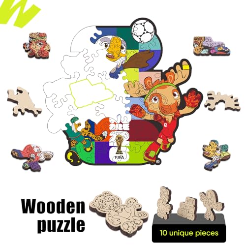 Image of FIFA World Cup 2026 Zayu, Clutch & Maple 26PCS Wooden Pocket Puzzle
