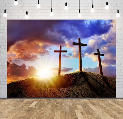 Fondo de Tela BELECO 5x3ft Decoración Cristiana miniatura 2