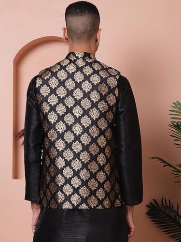 Image of Jompers Men's Woven Design Nehru Jacket.