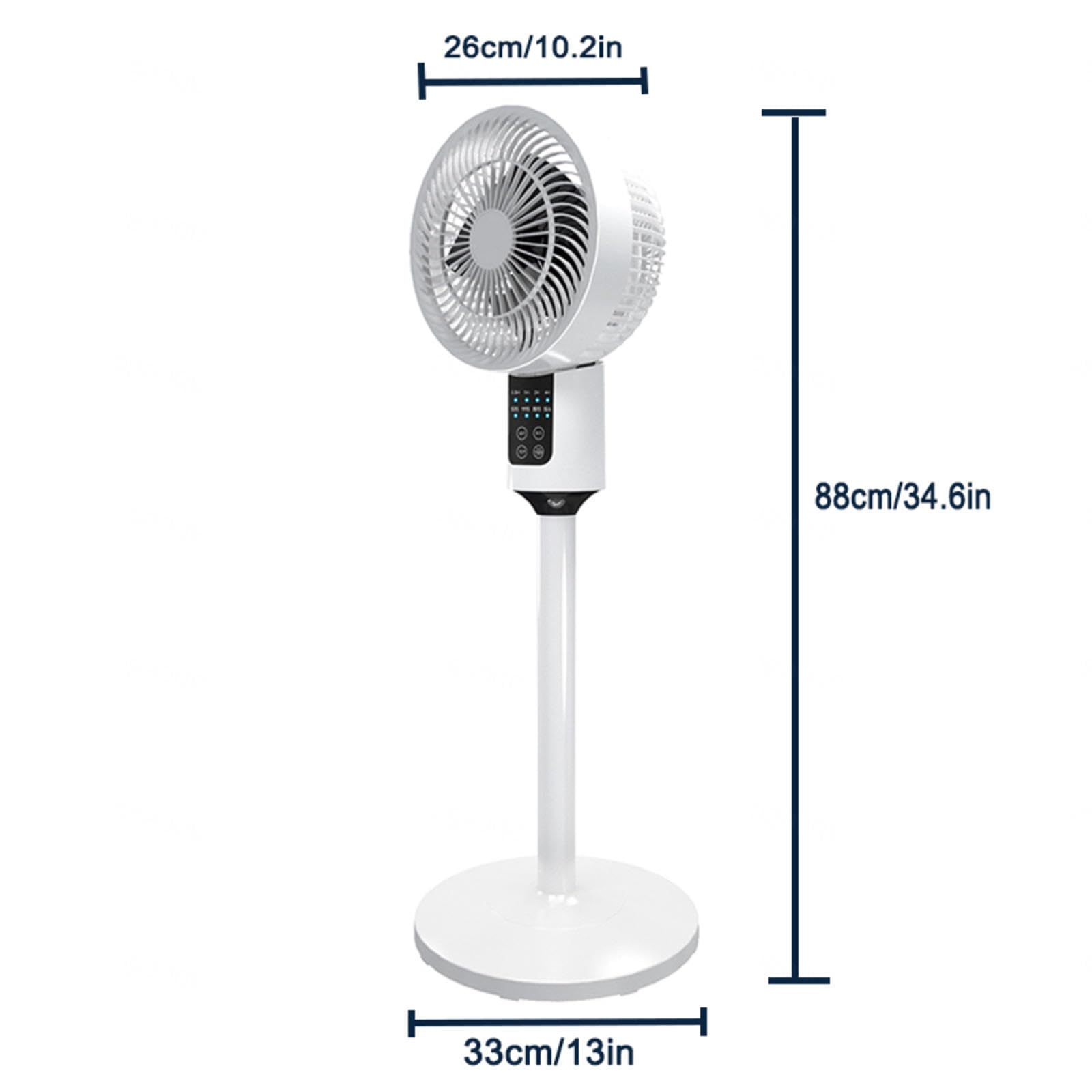 Ventilatore Rinfrescante 3 Velocità, Timer, Altezza Regolabile, Diffusione ad Ampio Angolo, con Telecomando Utilizzabile su Scrivania e Pavimento