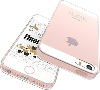FINON for iPhone SE 用 ケース (2016モデル) iPhone 5 用 ケース / 5s 用 ケース カバー スマホケース クリア クリアケース ハイブリッド ケース 指紋認証可能モデル 耐衝撃 シンプル (クリア)