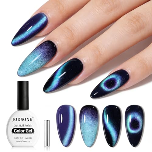 Esmalte gel Cat Eye JODSONE 16.5ml Azul Púrpura Holográfico