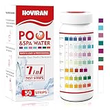 Hot Tub Test Strips, Spa Test Strips for Hot Tub-Reliable Pool Water Testing Kit for Chlorine, Bromine, pH, Hardness, Alkalinity and More,50 ct