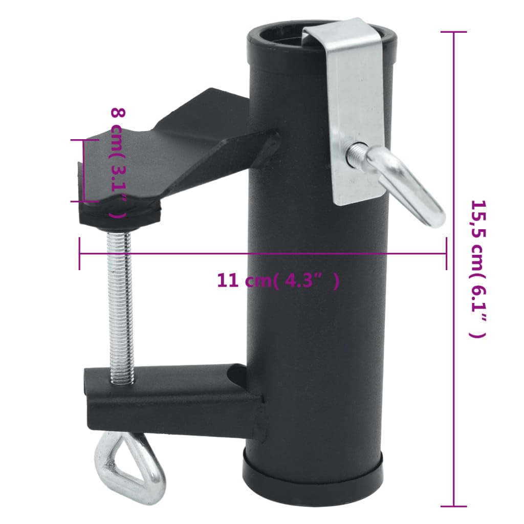 Morsetti per Ombrelloni da Balcone 2 pz 25-38 mm in Acciaio,Supporto Ombrellone Da Giardino, Porta Ombrellone Da Balcone, Portaombrelli Da Esterno, Base Per Ombrellone Metallo, Clip Per Ombre
