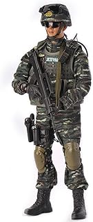 Pipigirl 1/6 Scale 12Inch Special Forces Action Figure Swat Team Flexible Soldier Figure Model,Kids Adults-Chinese Armed Police,Accessories Collection Military Toys