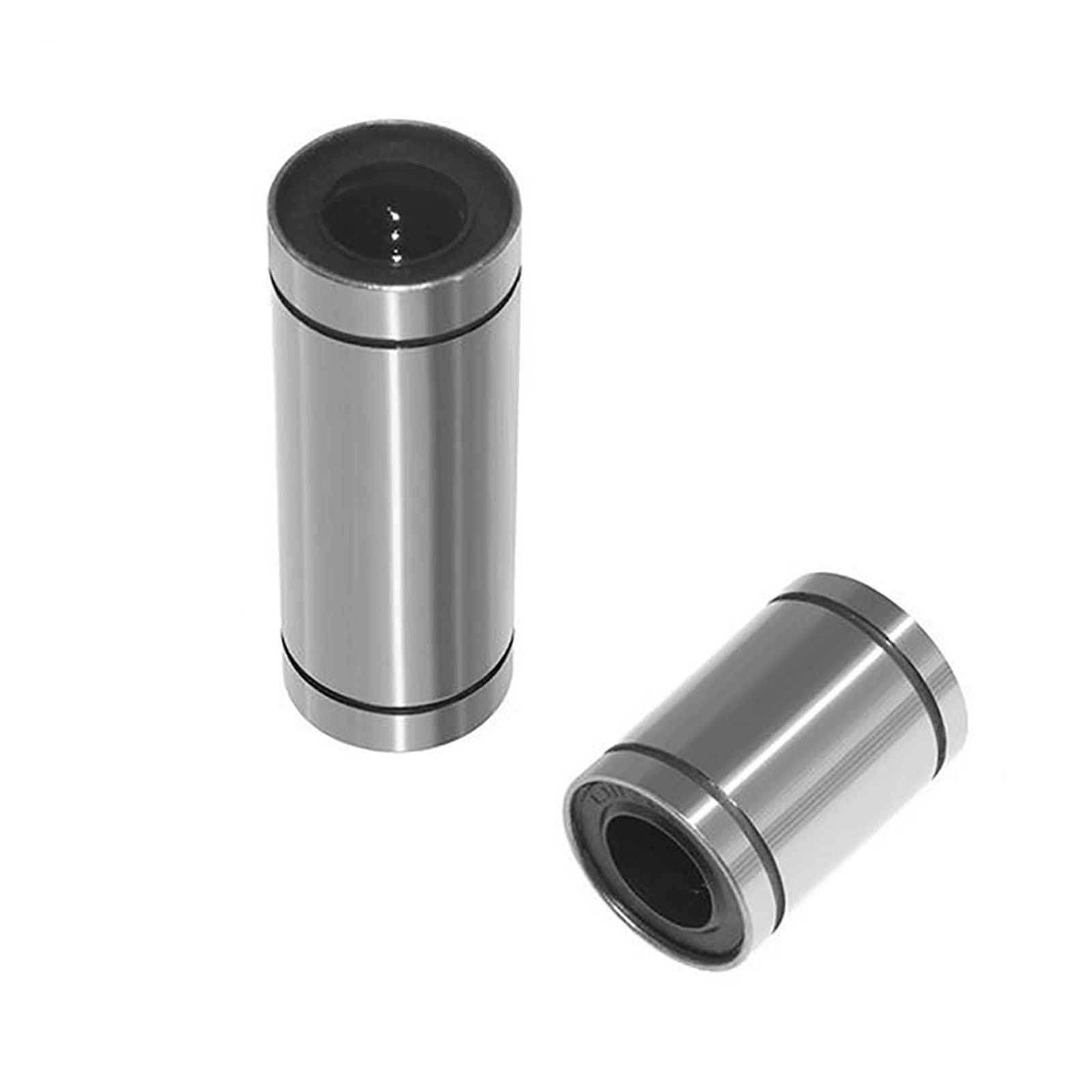 yaoqijie 12 pz/lotto LM8UU Cuscinetti lineari LM10UU LM12UU LM16UU Boccola lineare 8 mm Per Rod Linear Rail Shaft Parti in alluminio durature (lunghezza guida: LM10UU)