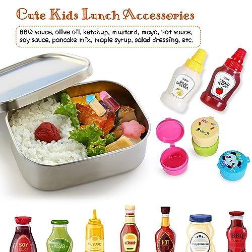 50 piezas de accesorios para caja Bento para niños que incluyen selecciones de alimentos mini bloque de construcción - Imagen 24 de 31