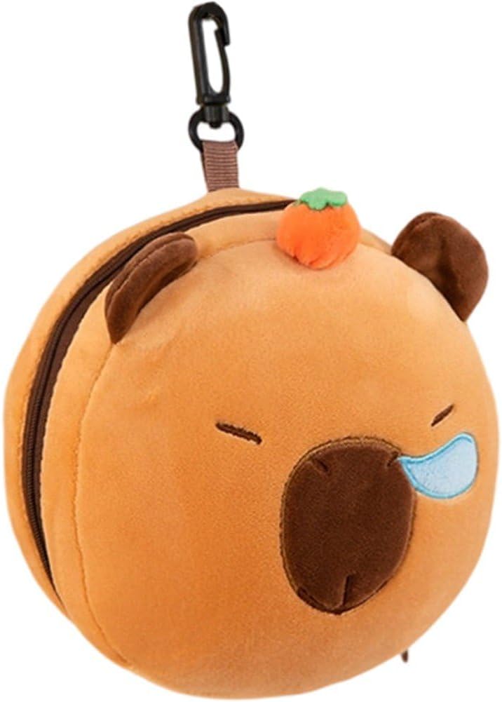 Cartoon Capybara Shaped Travel Pillow & Eye Mask – Sleep Eye Mask Masks Kids Travel Accessories for Sleeping Airplane Neck Pillow Pillows