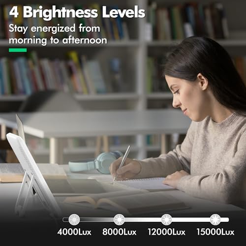 image for Fitfirst Light Lamp - 10000 Lux Sun Lamp, Gift for Women, 4 Adjustable