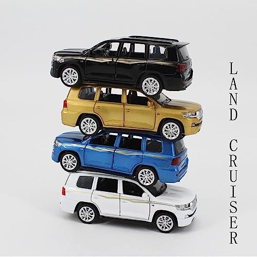 Image of Toyota Land Cruiser LC300 1:32 Diecast Scale Model Alloy Metal Pull Back Toy car for Kids with Openable Doors & Light, Music Toy Vehicle for Kids - Colors as Per Stock(Design-40)