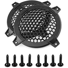 DGZZI 4Inch Grill Cover 2PCS 4inch Black Round ABS Plastic Mesh Grilles Car Audio Speaker Covers Woofer Subwoofer Grill