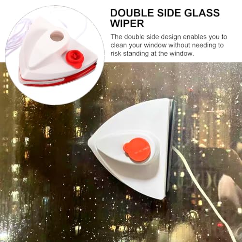 Limpiacristales magnético triangular de doble cara para ventanas de patio 7