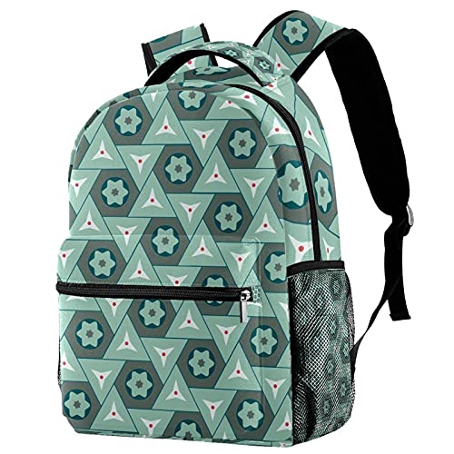 Sac à dos géométrique multicolore et ergonomique pour fille et garçon