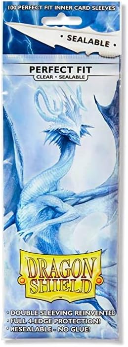 Dragon Shield Sealable Inner Sleeves Clear Standard Size 5-Pack Bundle - 500ct Perfect Fit for MTG Pokemon TCG Cards