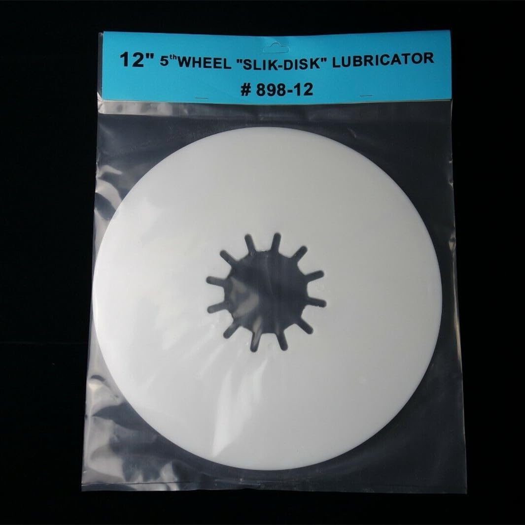 RV 12" Inch 5th Wheel Lubricator Disc Camper Hitch Lube Plate White New Automotive