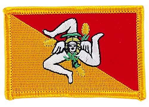 Patch Ecusson Edge Brode Bandiera Stampa Sicilia