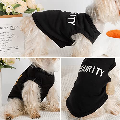 4-Pack Dog Shirt, Security Boss K9Unit Fbi Dog Clothes For Small Dogs Boy, Lightweight Summer Pet Puppy Outfit, Cat Apparel, Black #TOP5