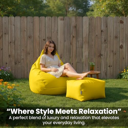 Pouf poire gamer ergonomique + repose-pieds, Loft 25