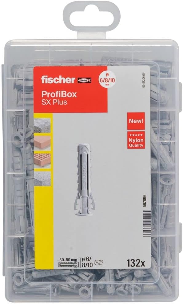 Fischer - Profi-Box case of 132 pieces expansion dowels and multi ...