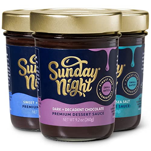 Sunday Night Foods | Gift Set Of Three 9.2 Oz Jars; Sweet And Rich Chocolate, Dark And Decadent Chocolate, Dark Chocolate And Sea Salt #TOP2