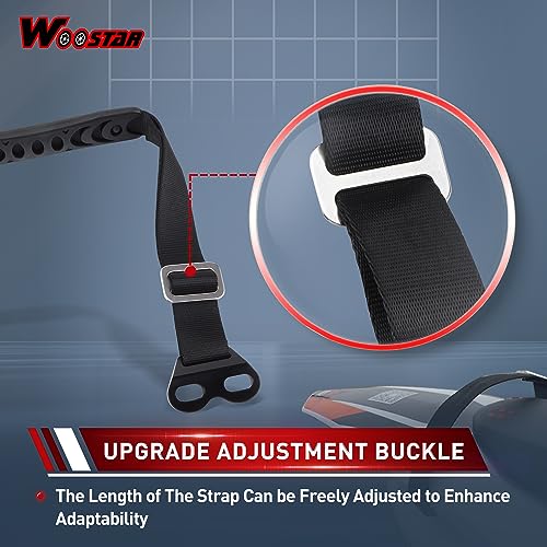 Image of WOOSTAR Two Holes Front Adjustable Tugger Strap Replacement for CRF YZF YZF X WR Suzuki RMZ KXF Kayo T4 T6 Motorcycle Off-Road Vehicle Dirt Pit Bike Motocross Black