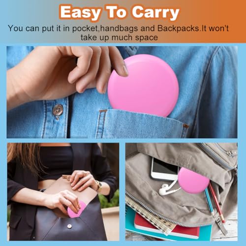 Zahnspangendose, Tragbare Dose Zahnschiene Box mit Spiegel Leere Kieferorthopädische Zahnhaltebox für Halter und Mundschutz mit Werkzeug zum Entfernen von Alignern (Rosa)