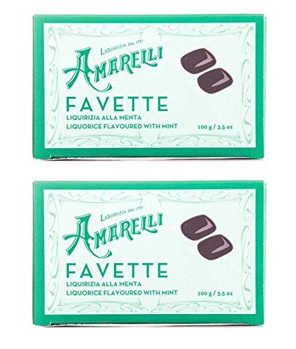 Amarelli Regaliz - Favette Regaliz Con Hierbabuena En Trozos - 200 gr