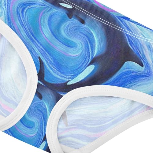 Cute Whale Blue Swirl Toddler Girls Underwear 2t Cotton Panties for Girl Bright Briefs Kids Undies4