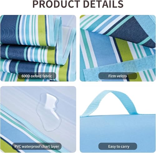 Image of Beach Blanket Outdoor Picnic Blankets Mat 80 inchx60 inch Extra Large Waterproof Sand Proof Camping Blanket Lightweight Folding Portable Travel Blanket for Family Park Beach Grass(Sky)