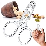 No Crush Pistachio Cracker – Kitchen Discovery – Easy to Use Nutcracker Tool for Small Nuts and Seeds – 3 Size Holes for Splitting Pistachios, Sunflower Seeds, Pumpkin Seeds, and Peanuts