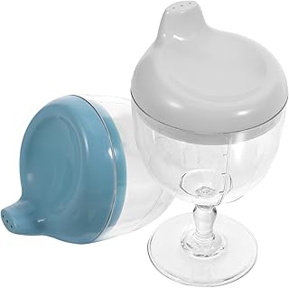 2個 防摔設計キッズトレーニングカップ 小さな手にフィット ベビー用シッピーカップ 牛乳 ジュース対応 漏れ防止 飲料杯