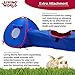 Living World Pet Tunnel, Small Animal Tunnel for Rabbits and Guinea Pigs, Blue/Red, 61397