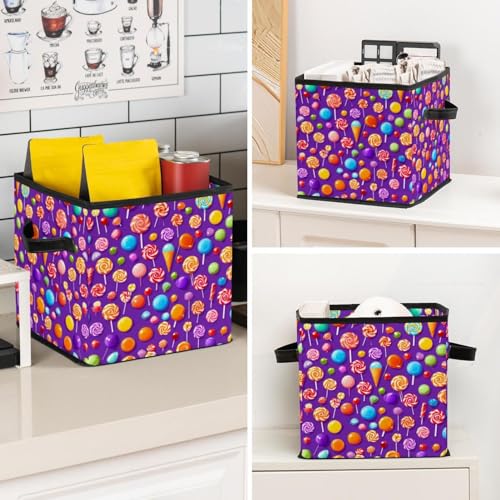 Bac de rangement cube violet pour une maison joyeuse et douce - 8