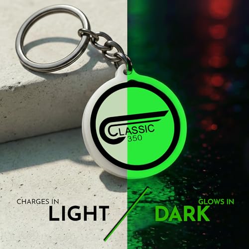 Image of Mi Glow Store Glow in Dark Keychain for Bike Men | Gift for Man | Bike Accessories | Charges in Light Glows in Dark | Key chain for Bike