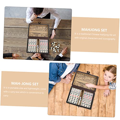 Jeu de mahjong portable chinois compact pour jouer partout sans s'encombrer