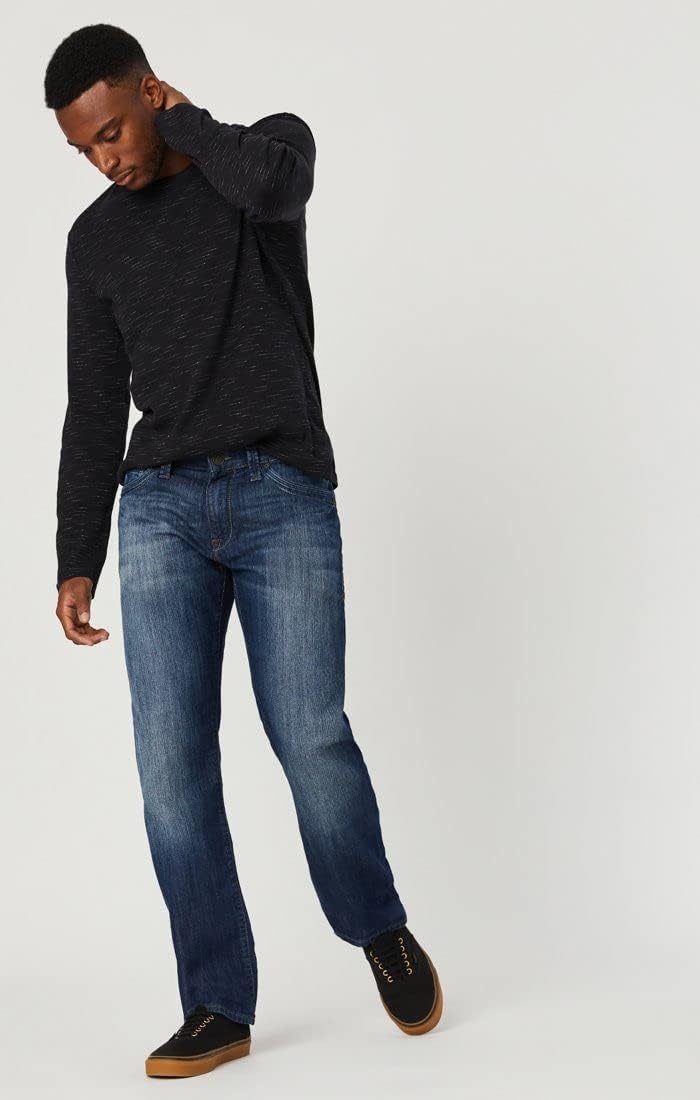 Mavi Zach Men's Straight Leg Regular Rise Jeans for Men – Casual Pants – Stretchable Men's - Image 5