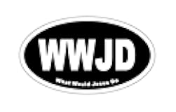 What Would Jesus Do WWJD Bumper Magnet by DCM Solutions (Black, 1)