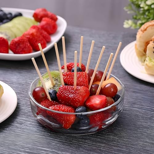 200 Pack Bamboo Skewers – 6 Inch Disposable Wooden Sticks for Appetizers, Kebabs, Fruit, BBQ & Party Snacks – Smooth & Splinter-Free Picks for Cooking, Grilling, Crafts - Thumbnail 4