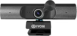 Oivom Webcam Com Microfone E Alto-Falante, Capa De Privacidade Para Câmera Usb 3 Em 1, Plug-Play, Streaming Conferências, Grande Angular (Microfone Alto-Falante 1080P)