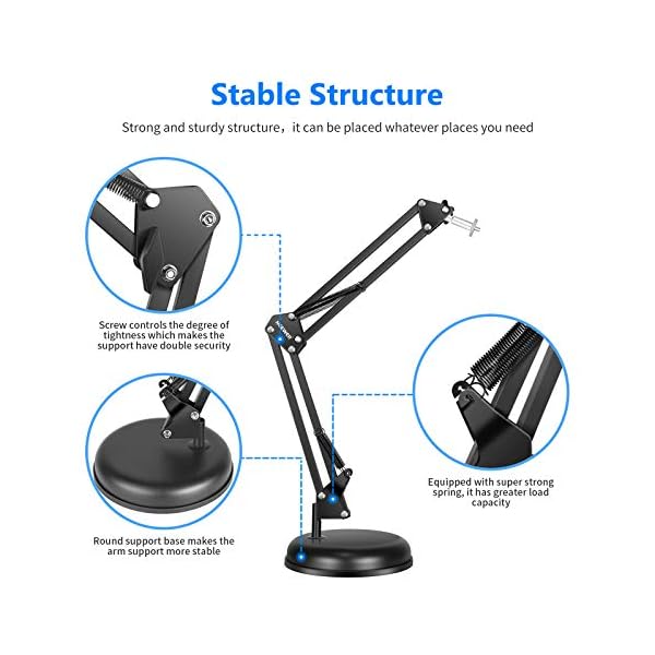 Neewer Einstellbare Tisch Auslegerscheeren Arm Ständer Halter mit Basis für Webcam C922 C930e C930 C920 C615 – Bild 4