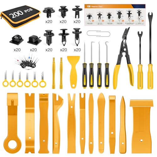 GOOACC 200Pcs Trim Removal Tool, Auto Push Pin Bumper Retainer