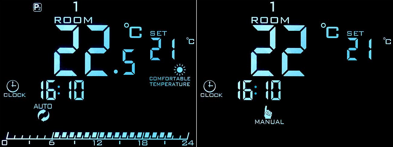 Thermostat mural pour plancher chauffant, LCD, touches tactiles, programmable [Revolt]