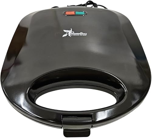 Homeboss Sandwichera de desayuno, máquina de panini antiadherente con luces indicadoras, prensa portátil para quesadillas y tostadas de queso a la