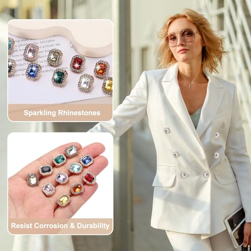 Boutons en diamant orange de forme rectangulaire pour haute couture