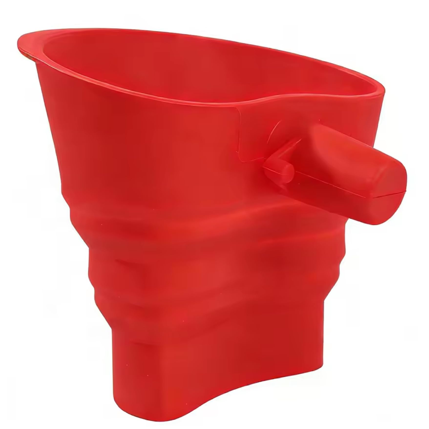 CAKEEYUM Flour Funnel for Stand Mixer V-Shape Silicone Funnel Collapsible Portable Easy to Clean Kitchen Funnels with Hanging Hole Red Flour for Stand Mixer, Silicone Collapsibl