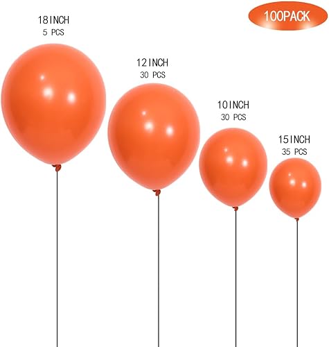 Miniatura 10 de 100 globos retro color albaricoque de 18 pulgadas + 12 pulgadas + 10 pulgadas + 5 pulgadas de látex para fiesta, globos de cumpleaños, globos de