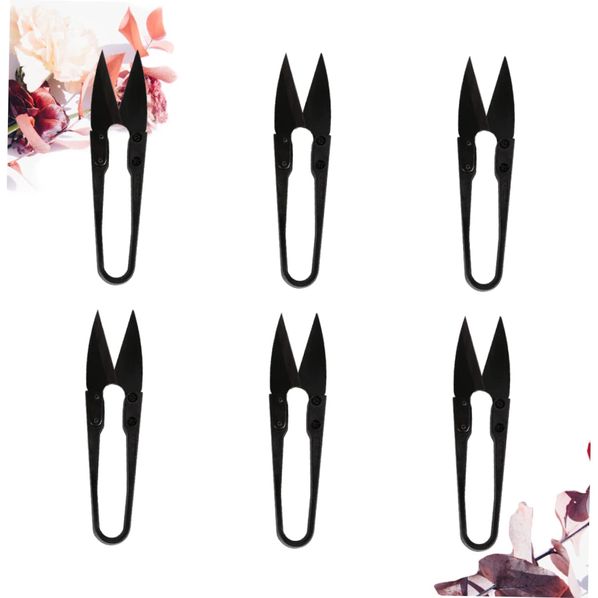 SHINEOFI 18pezzi Forbici U-shape Per Cucito Per Ricamo e Fai Te Strumenti Pratici Per Cucito e Trimming Manico Ergonomico e Lama Affilata Per Tessuti e Fili Nero