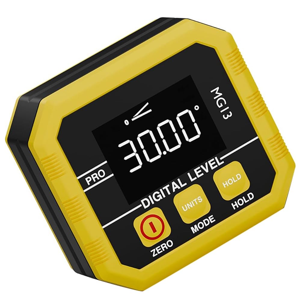 Jnchdghwa Rechargeable Digital Angle Finder Magnetic Inclinometer Gauge ±0.1° Accuracy Protractor 360° Flip Screen Woodworking, Construction, Machinery Customer Demand